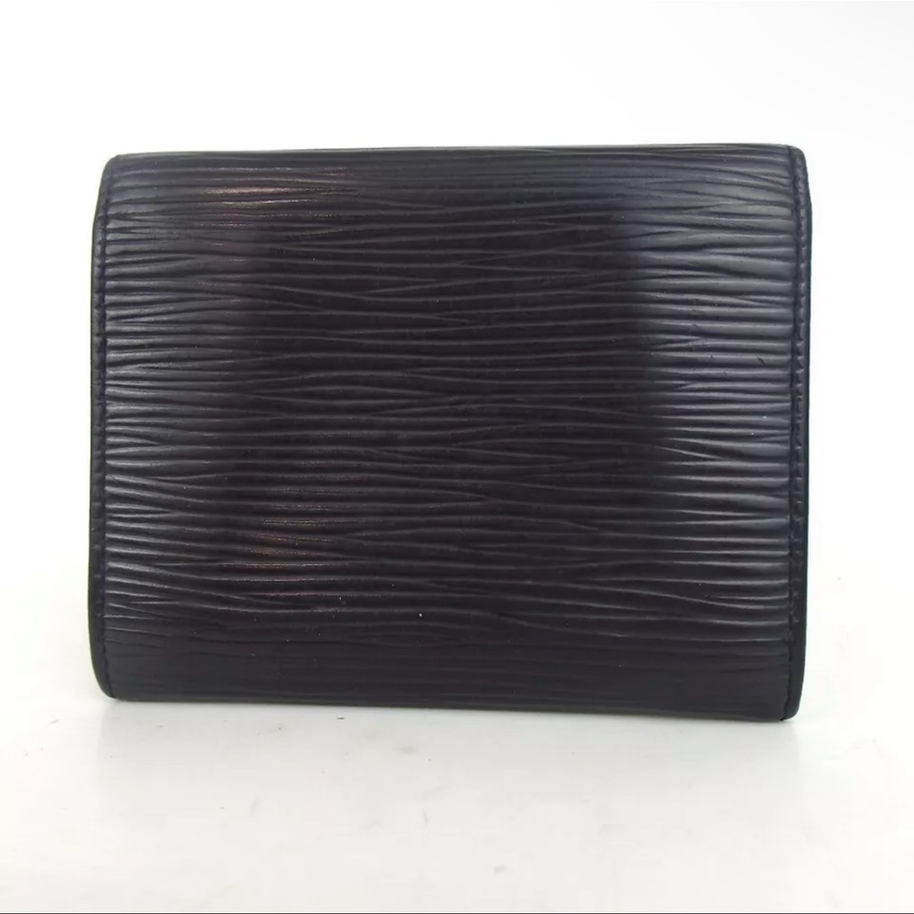 AUTH LOUIS VUITTON Black Epi Portomonet Simple Coin Purse Pouch - Picture 2 of 7